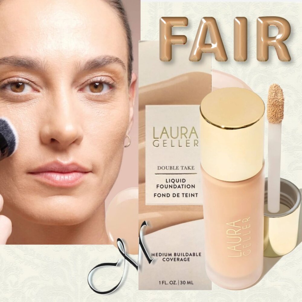 Laura Geller Double Take Liquid Foundation* ~ Fair (Light) 30ml NIB #00036